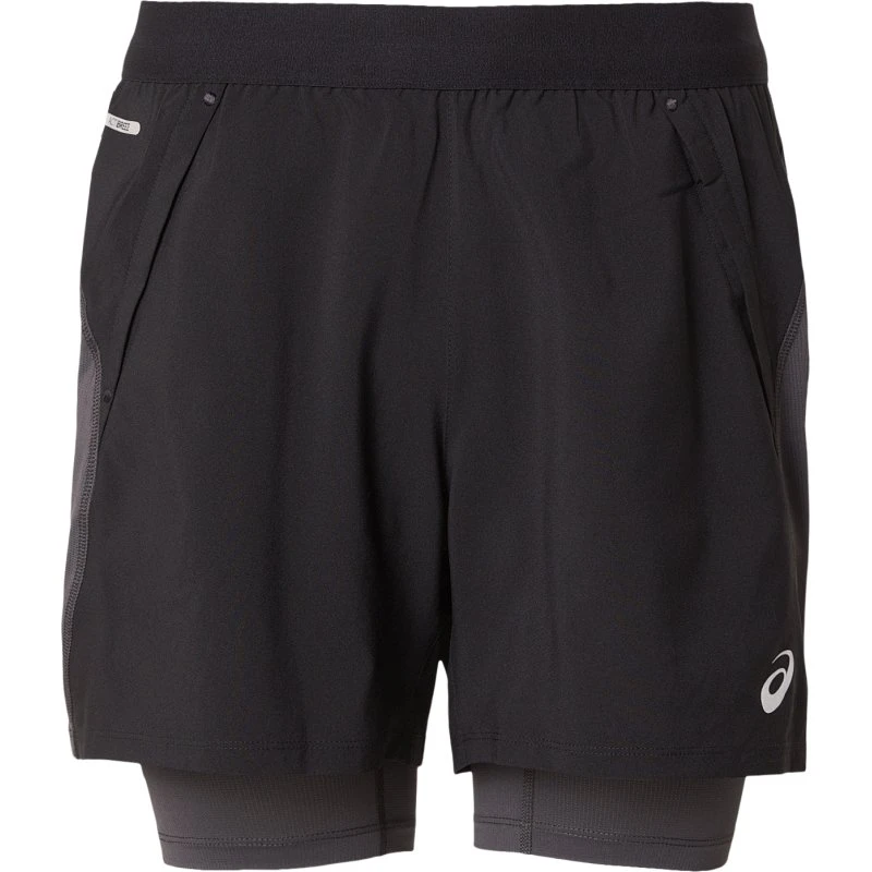 ASICS Pantalón corto de running Road 2in1 de 5 pulgadas negro