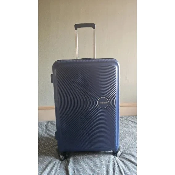 American Tourister Soundbox Maleta de Mano Expandible Azul