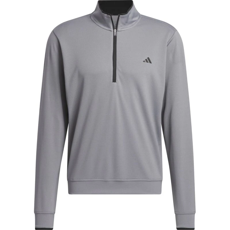 Adidas Golf Camiseta Funcional con Cremallera Gris