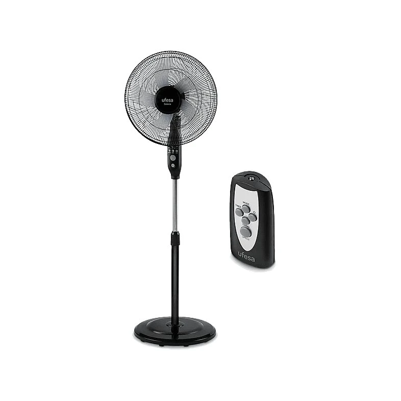 Ventilador de pie Ufesa DAKOTA, 50W, 3 Velocidades, Negro