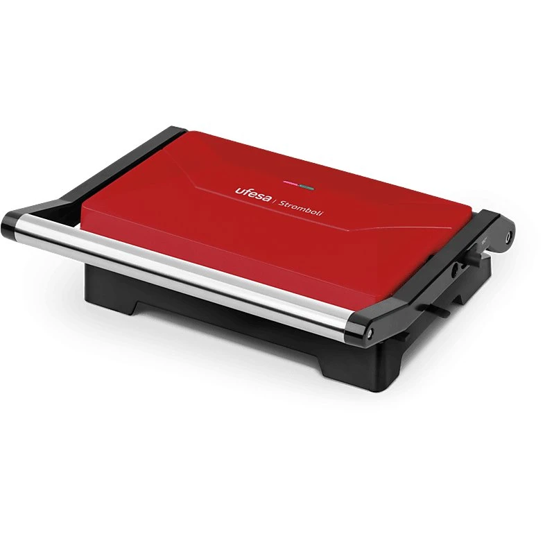 Sandwichera Ufesa Stromboli 1000W con Placas Antiadherentes, Rojo y Negro