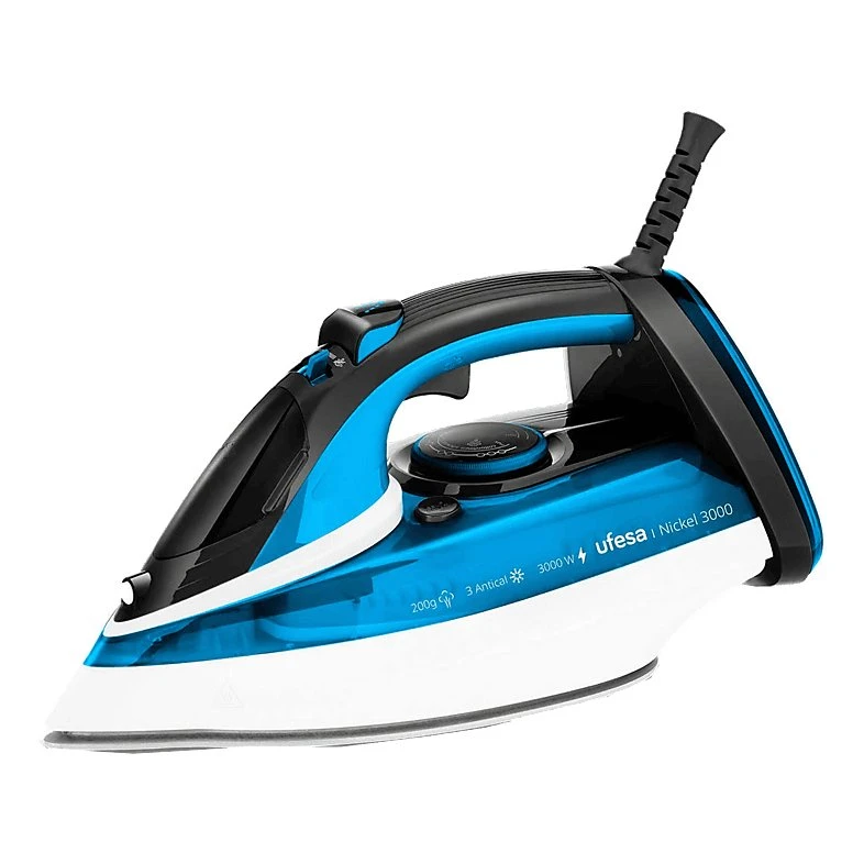 Ufesa Nickel 3000 Plancha de Vapor 3000W Suela Cerámica Azul