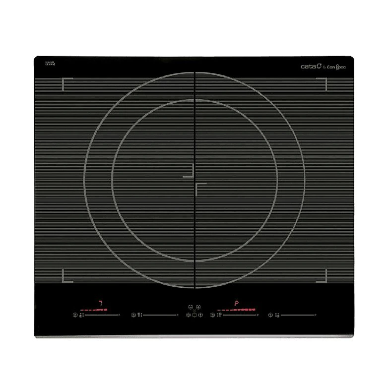 Placa de inducción Cata Giga 600 BK, 4 zonas, Negro