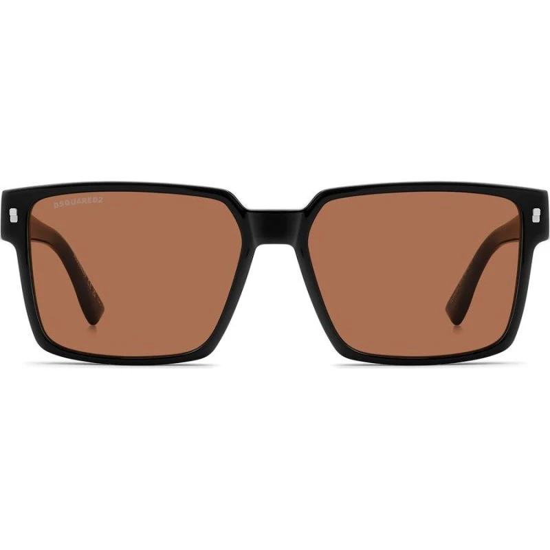 Dsquared2 D2 0202/G/S Gafas de Sol Cuadradas para Hombre - Negro