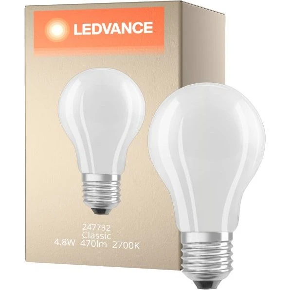 Ledvance Classic A40 Dim 4.8W E27 2700K Mate