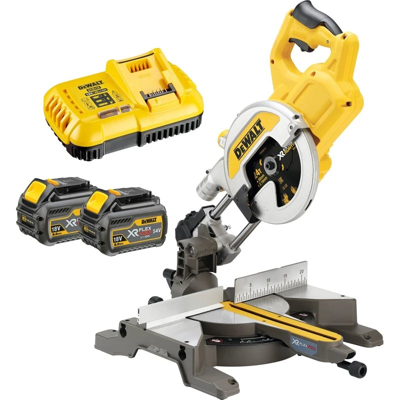 Dewalt DCS777T2 54V 216mm Mitre Saw con 2 Baterías 6Ah