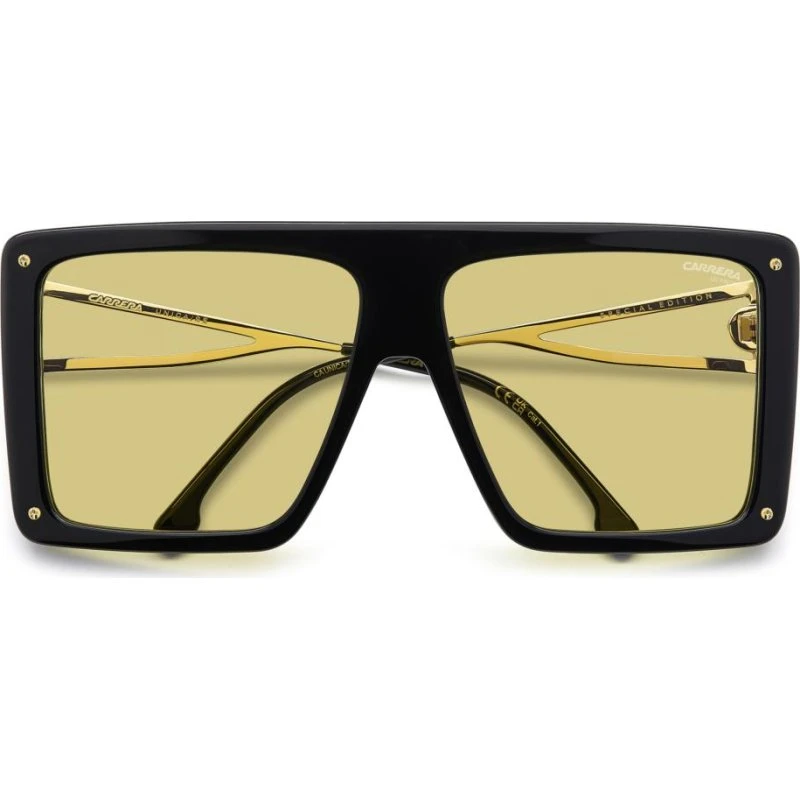 Carrera CA UNICA/SE Gafas de Sol Cuadradas para Mujer - Negro/Amarillo