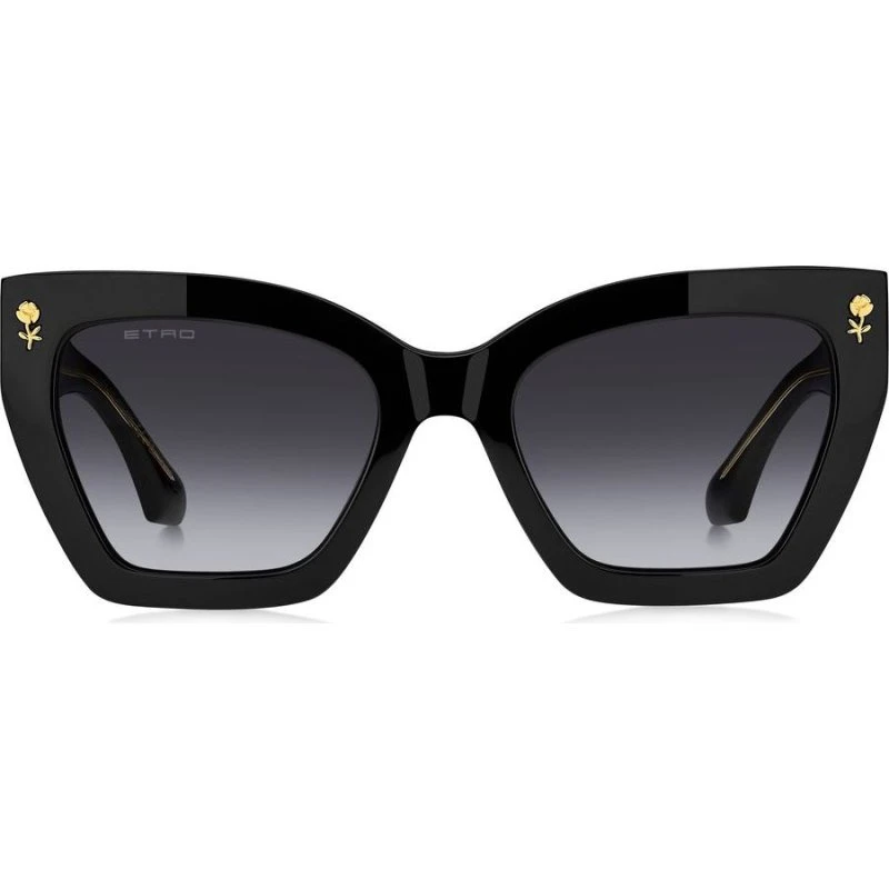 Etro 0090/S Gafas de Sol Ojo de Gato Negro con Lentes Grises