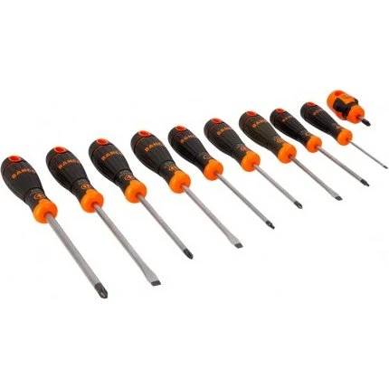 BahcoFit 10pcs Destornilladores Ranurado/Phillips/Pozidriv/Robertson