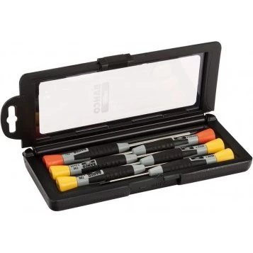 Bahco Juego de 6 Destornilladores Precisión 1,5-3 mm PH0-PH1