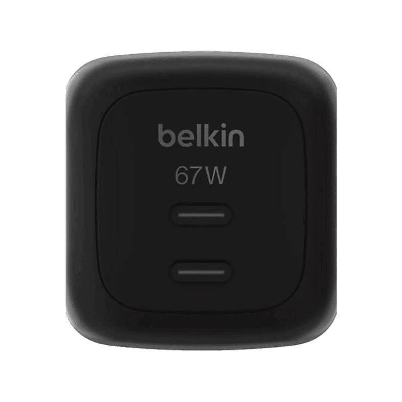 Belkin Cargador de Pared BoostCharge Pro 67W GaN 2x USB-C Negro