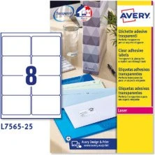 Avery Quick Peel™ Etiquetas Transparentes 99,1x67,7 mm