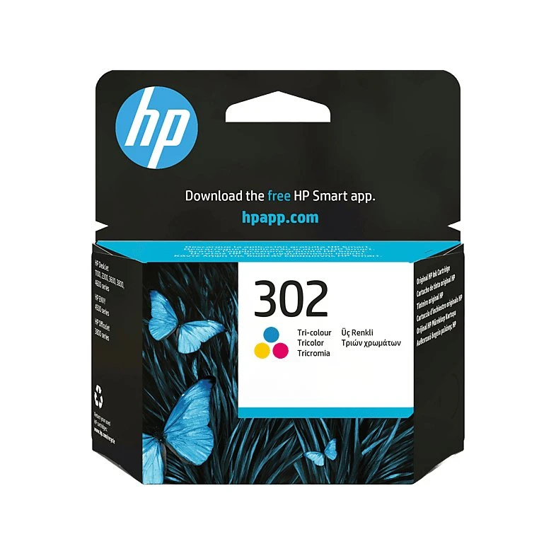 Cartucho de Tinta HP 302 Tricolor Original F6U65AE-ABE