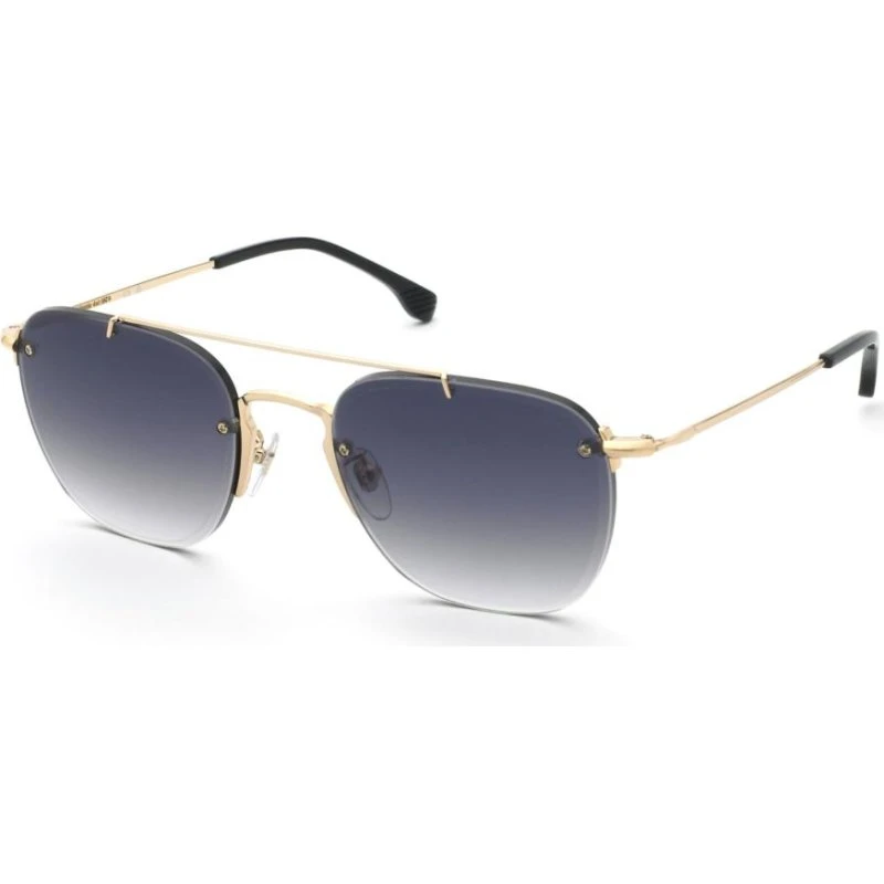 Lozza SL2434 Gafas de Sol Cuadradas Unisex en Acero con Lentes Grises