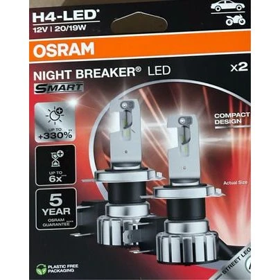 Osram NIGHT BREAKER LED SMART H4/H19 +330% 6000K 2U