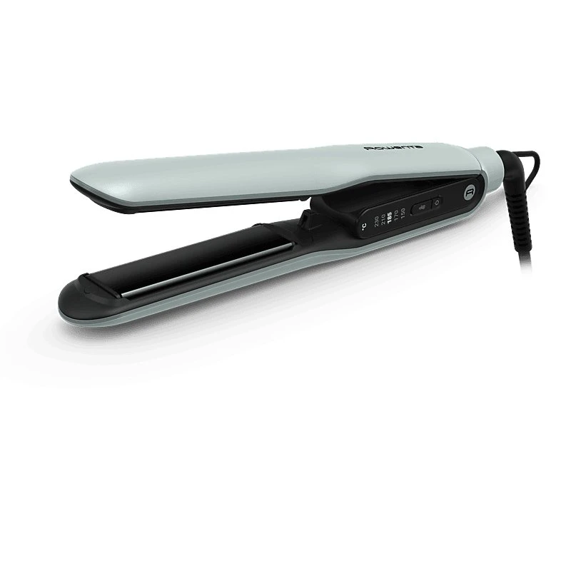 Plancha de pelo Rowenta Thermoglide SF5120, Titanio e Iónica, Verde