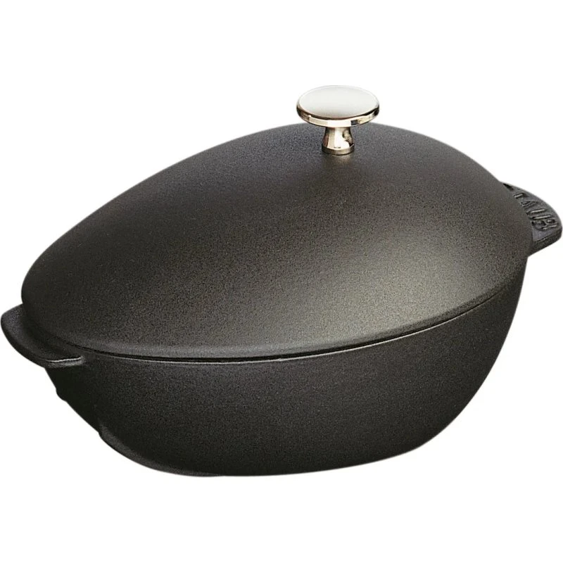 Staub Olla para Mejillones de Hierro Fundido 25 cm, Negro