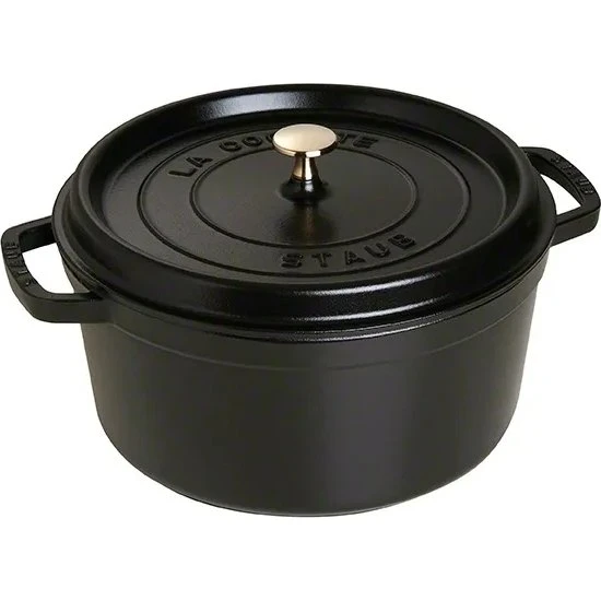 Staub La Cocotte Olla de Hierro Fundido 28 cm, 6.7L, Negro