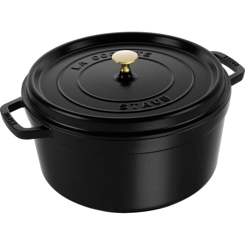 Staub La Cocotte Cacerola de Hierro Fundido 30 cm, 8.4 L, Negro