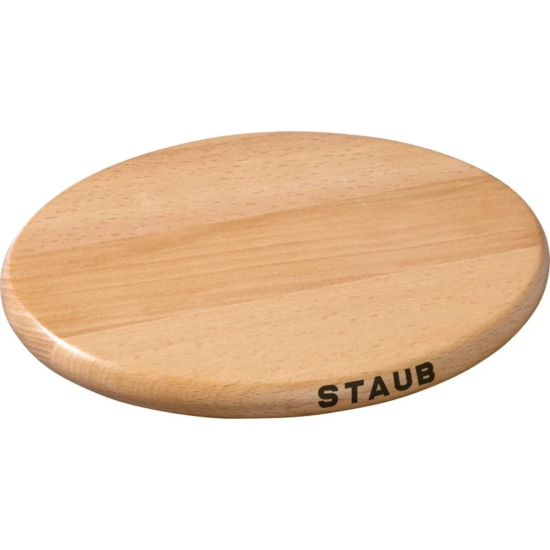 Staub Salvamanteles Magnético Ovalado de Haya, 15 cm, Marrón