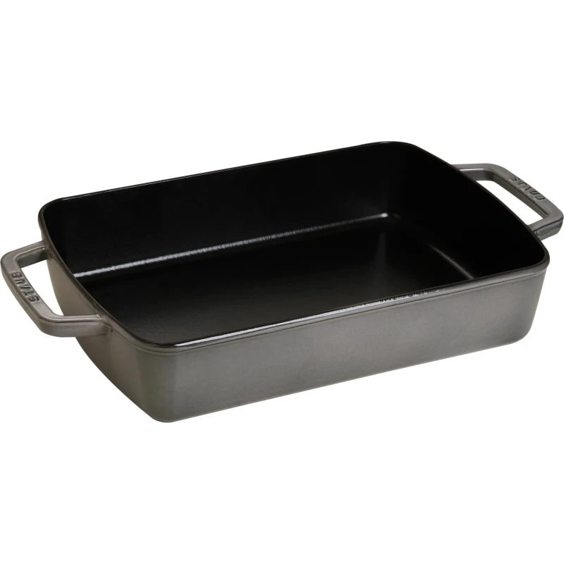 Staub Fuente para horno de hierro fundido 30 x 20 cm, Gris grafito
