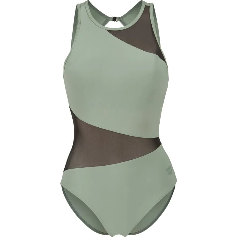 Arena Vent B Traje de Baño Mesh Vent Back Angle - Verde Pastel/Negro
