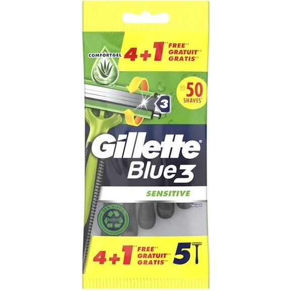 Gillette Blue 3 Sensitive 5 uds